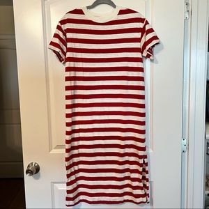 Old Navy Vintage Stripped T-Shirt Midi Shift Dress for Women size M/Medium